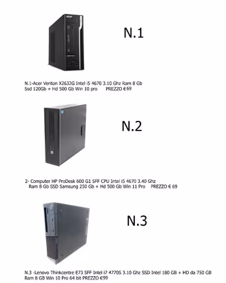 PC DESKTOP INTEL i5 - i7  ED ALL IN ONE VARI