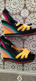 Tommy Hilfiger sandali donna zeppa multicolor
