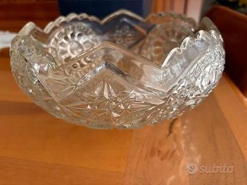 Vaso ciotola in cristallo di Boemia a mano