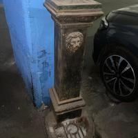 Fontana da giardino in ghisa con Leone