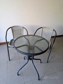 Tavolino e sedie da giardino/terrazza