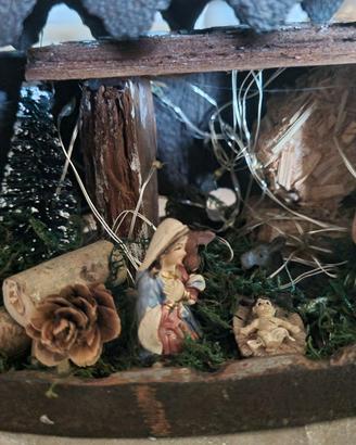 Presepe Ferro stiro antico con natività
