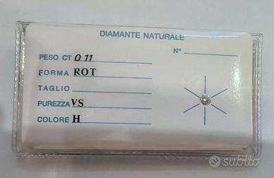  Diamante Naturale 0,11 ct VS – Brillante Rotondo