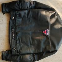 giacca moto uomo Spike, in pelle nera