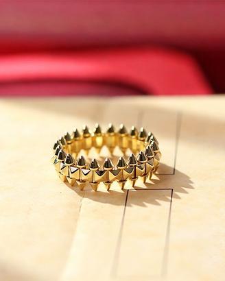 Anello Punk Style in argento 925 placcato oro