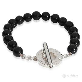 Bracciale Tiffany palline in onice nero e argento