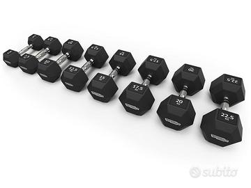 Serie Manubri Esagonali Technogym da 5 a 22,5 Kg
