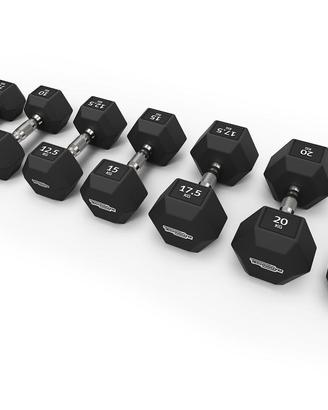 Serie Manubri Esagonali Technogym da 5 a 22,5 Kg