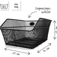 Cestino bicicletta in metallo – 10L
