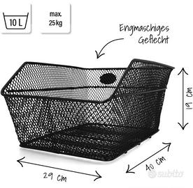 Cestino bicicletta in metallo – 10L