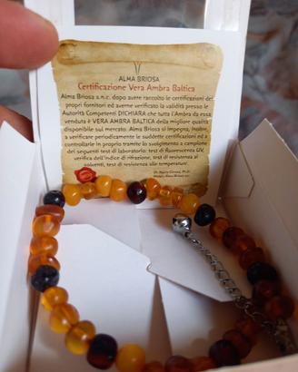 Bracciale donna/mamma in vera Ambra baltica