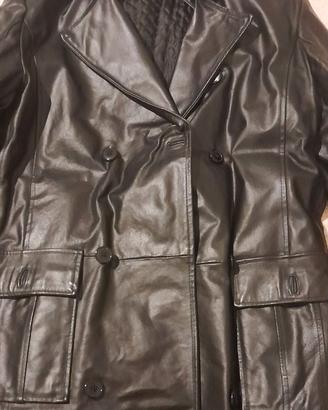 Giacca lunga/cappotto vera pelle