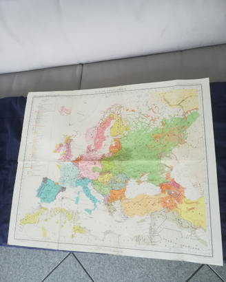 Cartina etnografica dell'Europa vintage