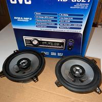 JVC KD-G521 autoradio + 2 altoparlanti