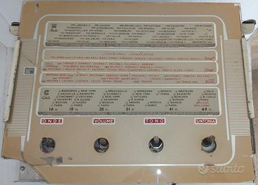 Telaio con scala parlante in vetro e valvole