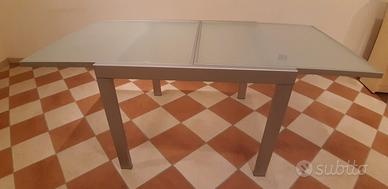 Tavolo in cristallo Sky Bontempi 90x90-180