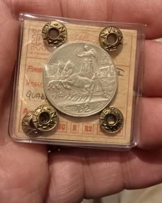 2 lire d'argento 1912