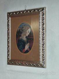 quadro  con Madonna ricamata