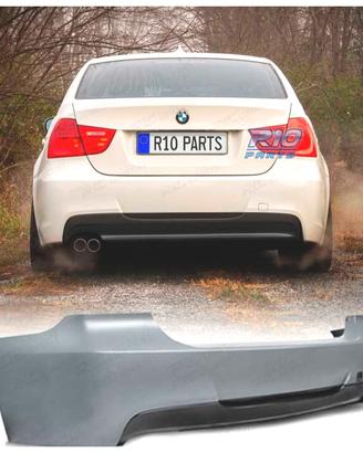PARAURTI POSTERIORE BMW E90 LOOK M DOPPIA USCITA