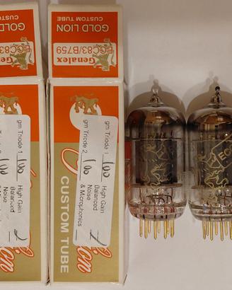 Coppia funzionante valvole GOLD LION GENALEX 12AX7