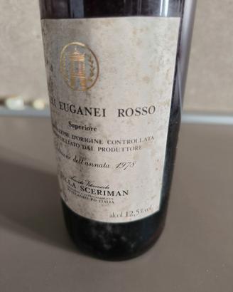 Vino rosso villa sceriman anno 1978