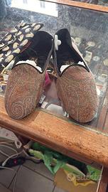 PANTOFOLE U ETRO DISEGNO CASHMERE ARANCIONE BORDIN