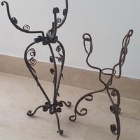 Portavasi in ferro battuto