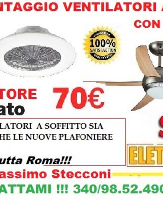 Montaggio ventilatore Roma