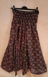 Gonna midi estiva floreale vita elastica S M L