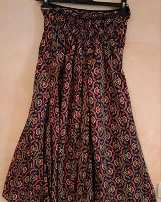 Gonna midi estiva floreale vita elastica S M L