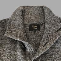 Superdry maglia serafino uomo mélange bianco nero