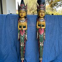 Statue indonesiane in legno “Loro Blonyo”