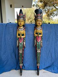 Statue indonesiane in legno “Loro Blonyo”