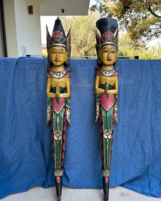 Statue indonesiane in legno “Loro Blonyo”