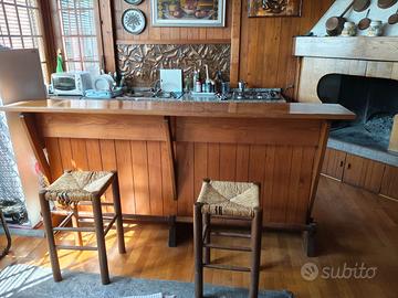 Piano bar in legno per taverna / open space