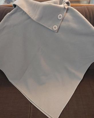 PONCHO BEIGE CON 3 BOTTONI