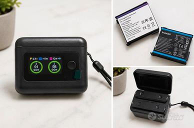 Caricatore batterie Insta360 X5 + 2 batterie
