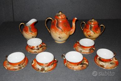 servizio da te in porcellana antico