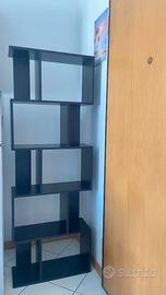 Libreria nera moderna salvaspazio