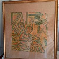 Quadro su carta papiro 