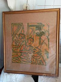 Quadro su carta papiro 