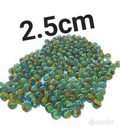 100 biglioni Biglie di vetro 2.5cm anni 70 80 90 