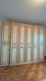 Armadio classico 8 ante in legno – decorato a mano