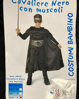 COSTUME DA CARNEVALE CAVALIERE NERO
