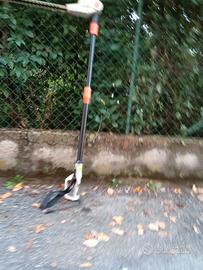 tagliasiepi e pompa irroratrice a spalla