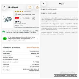 Molle Ammortizzatori+Dischi  Posteriori Audi A3 8p