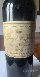 VINO SAUTERNES CHATEAU d'YQUEM ANNATA 1950