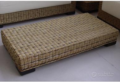 KLAB-130 tavolino rattan naturale salotto veranda