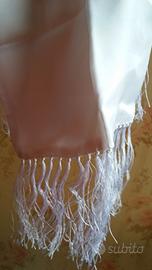 Sciarpa bianca raso usata poco