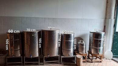 Botti Fusti Inox per Vino e Olio 400L 500L 300L 